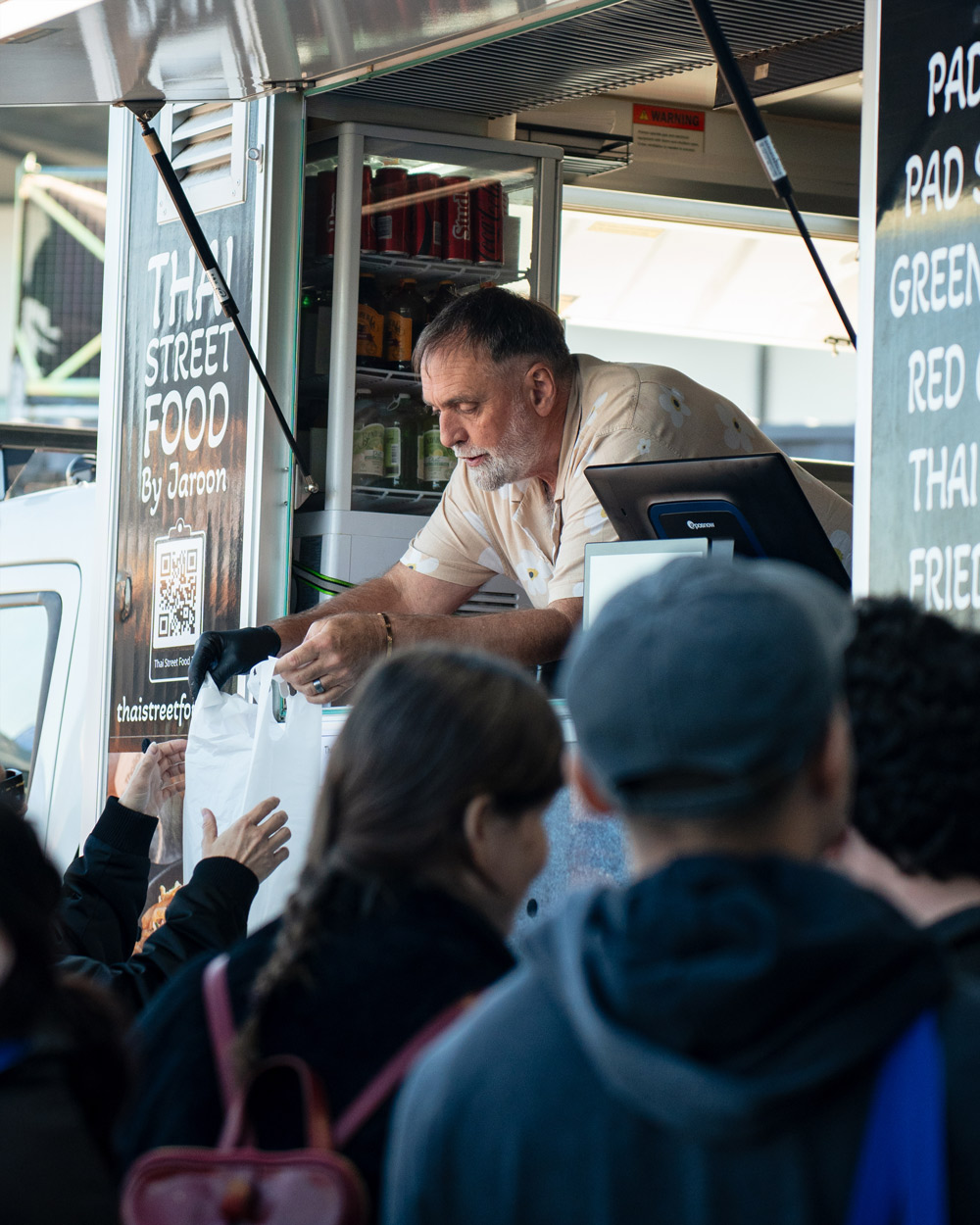 Food being served to the community at the Good Food Festival